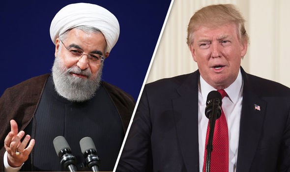 الرئيس الأميركي دونالد ترامب ونظيره الإيراني حسن روحاني