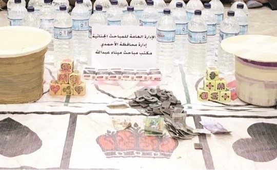من المضبوطات التي العثور عليها في حملات أمن الأحمدي﻿