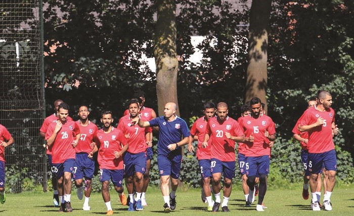 جانب من تدريبات الكويت في معسكر هولندا﻿