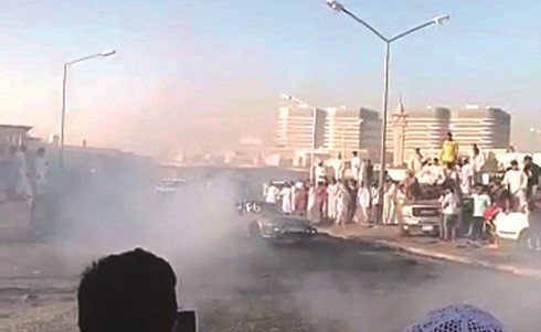 من تجمهر منطقة تيماء﻿