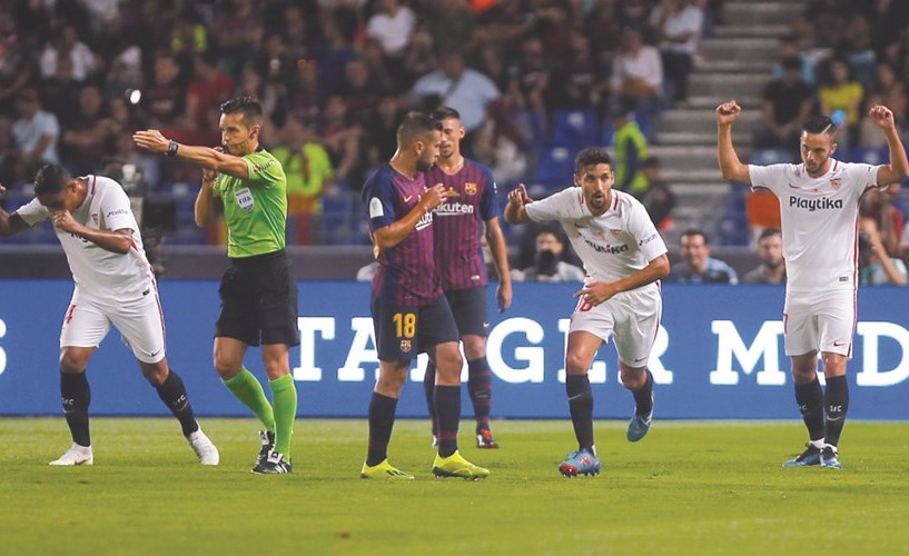 السوبر الاسباني شهد اول حالة استخدام لـ VAR﻿