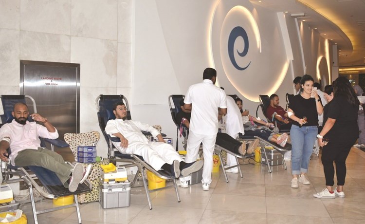 من حملة برج التجارية للتبرع بالدم﻿