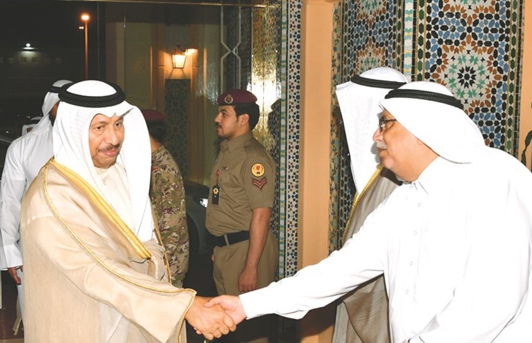 سمو الشيخ جابر المبارك يتلقى التهاني بالعيد ﻿