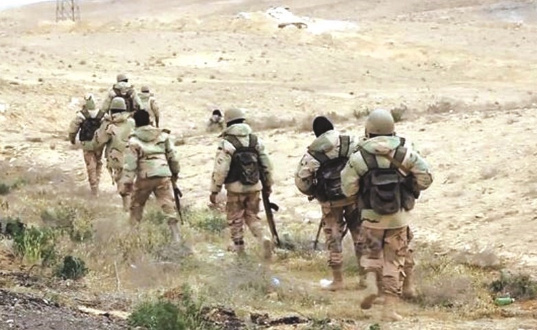 عناصر من قوات النظام في معارك السويداء مع داعش	(انترنت)﻿