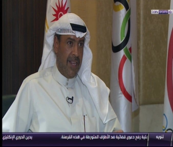 الشيخ احمد الفهد خلال حديثه مع قناة beIN SPORTS