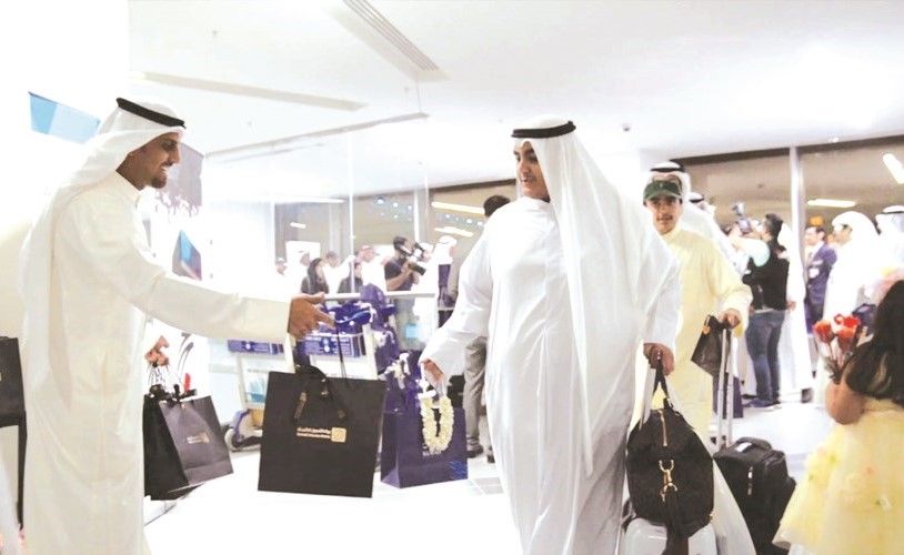 جانب من مشاركة بيتك في وداع واستقبال الحجاج﻿