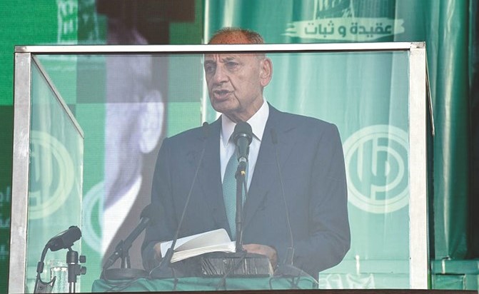 رئيس مجلس النواب نبيه بري خلال احياء حركة امل الذكرى الأربعين لتغييب الإمام السيد موسى الصدر في بعلبك	(محمود الطويل)﻿