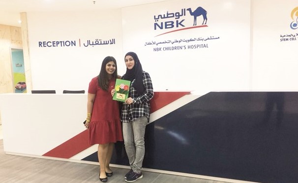 جانب من زيارة أسرة كميفك إلى مستشفى البنك الوطني التخصصي للأطفال﻿