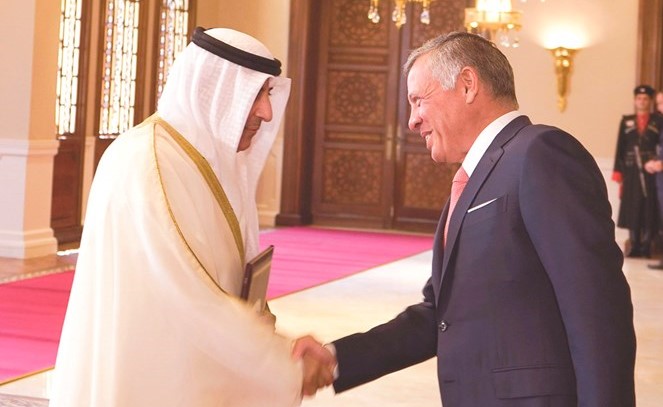 العاهل الاردني الملك عبدالله الثاني يتسلم أوراق اعتماد السفير عزيز الديحاني ﻿
