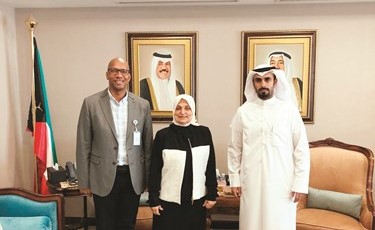 هند الصبيح مستقبلة محمد الهاجري ود.عادل الفضل﻿
