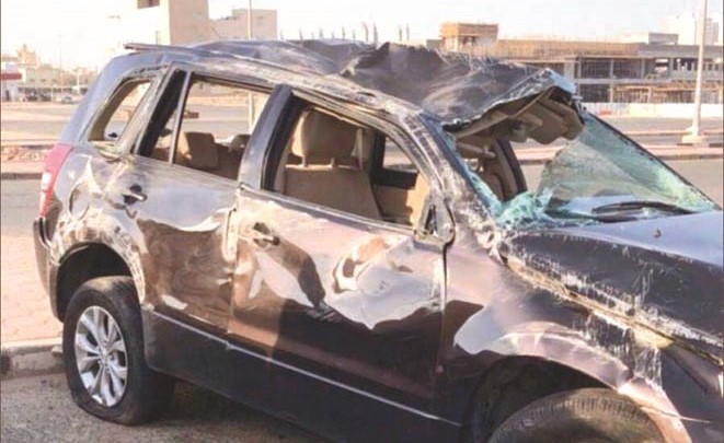 صورة لسيارة السيدة تم تداولها على مواقع التواصل﻿