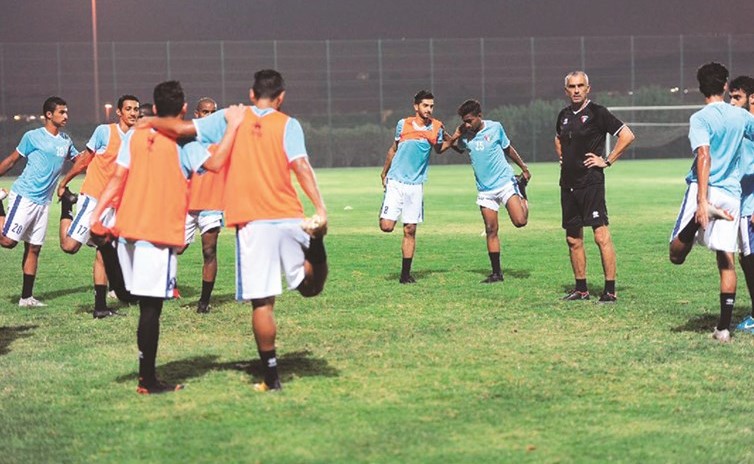 جانب من تدريبات المنتخب الاولمبي	(موقع اتحاد الكرة)﻿