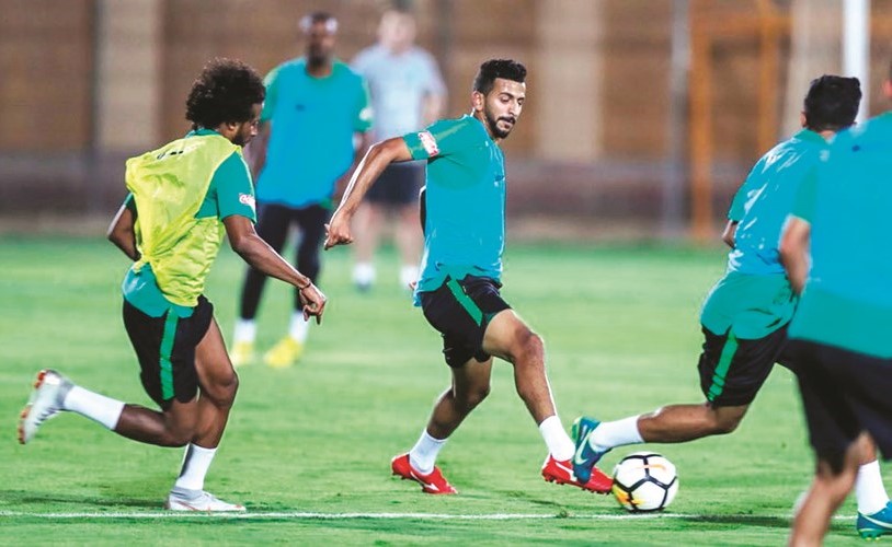 من تدريبات المنتخب السعودي﻿