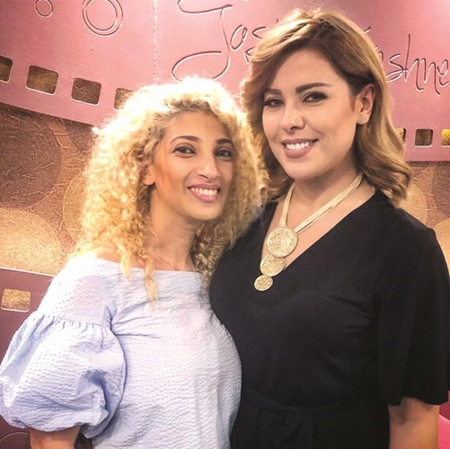أماني مع الزميلة خلود ابو المجد﻿