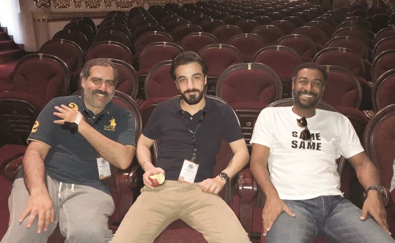 فيصل العميري وعلي الحسيني وعبدالله التركماني مسرحية صدى الصمت﻿