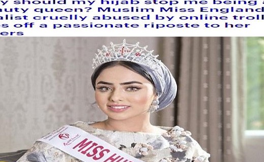 بالفيديو.. تعرف على أول مسلمة محجبة تصل نهائيات ملكة جمال إنجلترا تكشف ردة الفعل تجاه حجابها .. وماذا فعلت في جولة البكيني ؟