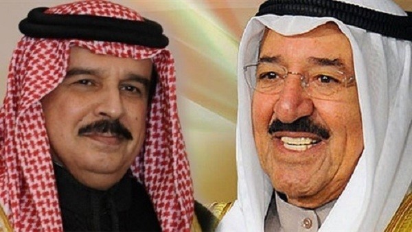 صاحب السمو الأمير الشيخ صباح الأحمد وملك  البحرين حمد بن عيس آل خليفة 
