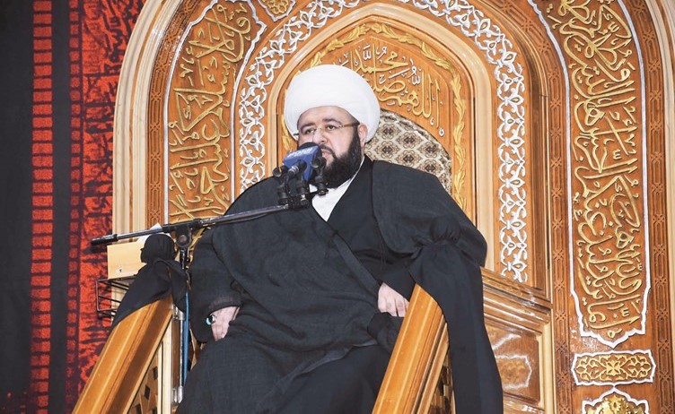  الشيخ محمد جمعة في الحسينية الكربلائية﻿