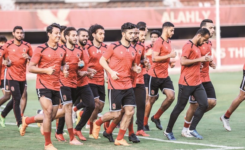 جانب من تدريبات الأهلي لمواجهة السبت المرتقبة﻿