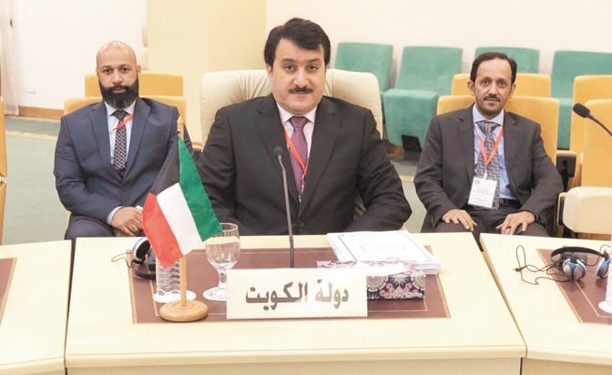 العقيد عيسى الفيلكاوي خلال المؤتمر﻿