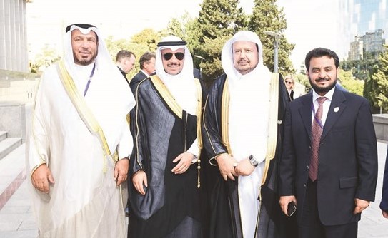 الرئيس الغانم ورئيس مجلس الشورى السعودي عبدالله آل شيخ ود. محمد الحويلة ود. عبدالله المعتوق﻿