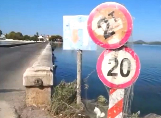 بالفيديو.. شاطئ بلدة يونانية يختفي تحت شِباك العناكب