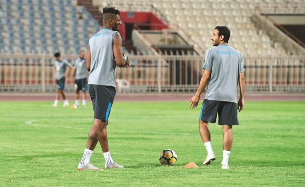 جانب من احد تدريبات الكويت	 (محمد هاشم)﻿