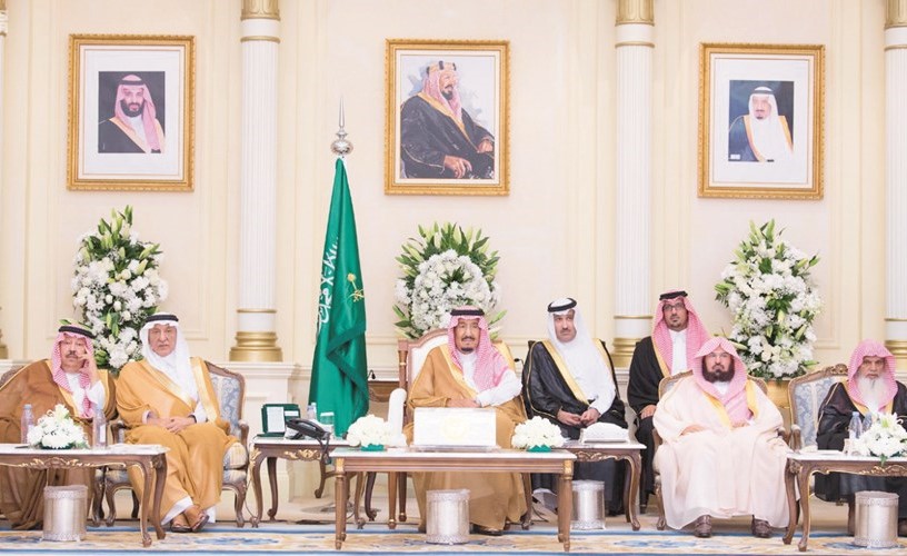 خادم الحرمين الشريفين الملك سلمان بن عبدالعزيز يشرف حفل استقبال أهالي منطقة المدينة المنورة ويدشن عددا من المشروعات في المنطقة		(واس)﻿