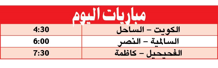 مهمة سهلة لـ«يد» الكويت أمام الساحل