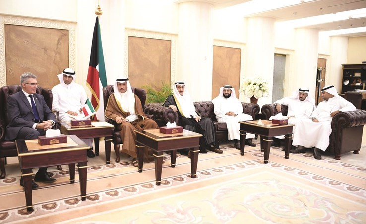 رئيس مجلس الأمة مرزوق الغانم خلال استقباله وزير خارجية مالطا بحضور عبدالله فهاد وسعود الشويعر وعمر الطبطبائي والسفير فيصل العدواني﻿