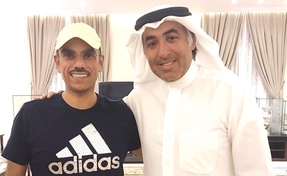 فواز الحساوي مع الزميل أسامة المنصور﻿