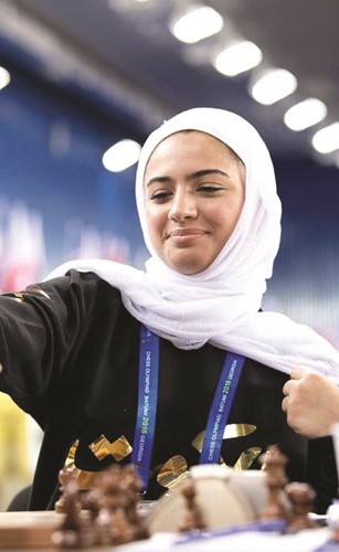 لاعبة الشطرنج فاطمة الزهراء باقر ﻿
