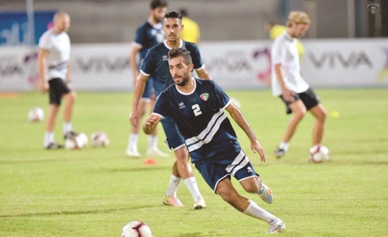 محمد فريح أثناء التدريبات ﻿