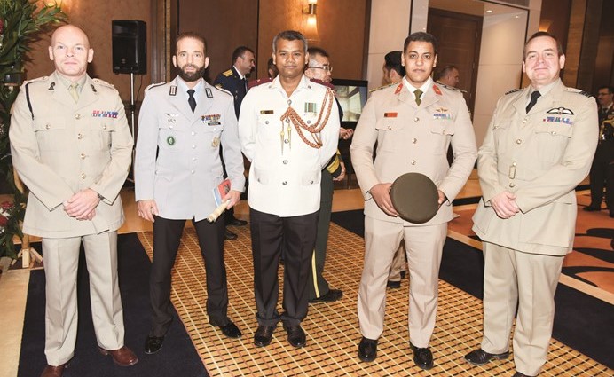 جانب من الحضور العسكري خلال الحفل﻿