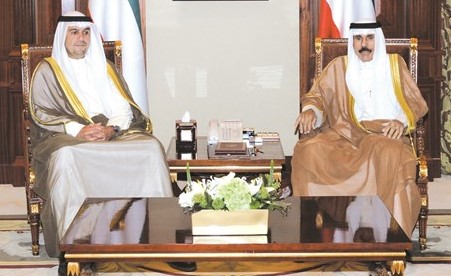 سمو ولي العهد الشيخ نواف الأحمد مستقبلا أنس الصالح	﻿