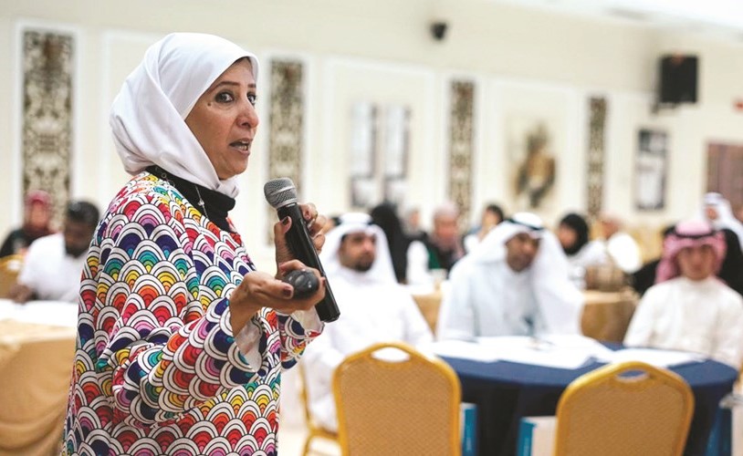 جانب من الدورة التدريبية الأولى مشروعي بإمكاناتي التي أقامها برنامج مثمر ﻿