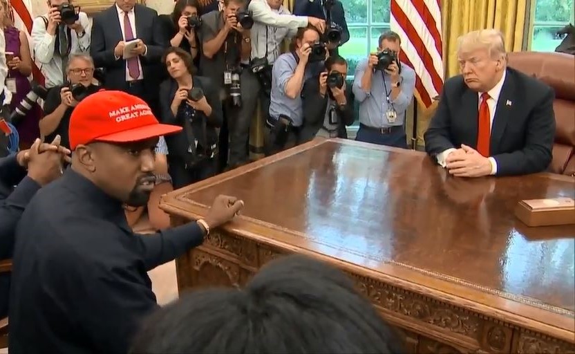 بالفيديو.. كاني ويست يشكو لـ ترامب اضطرابه بسبب كيم كارداشيان