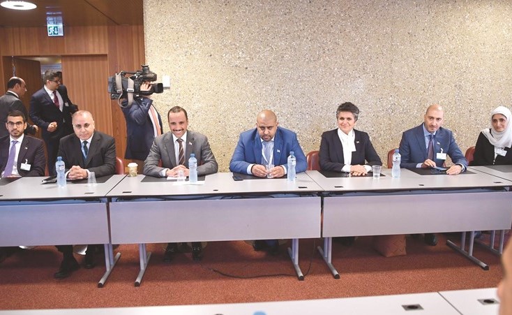 الرئيس الغانم وصفاء الهاشم وراكان النصف والسفير جمال الغنيم وأمل المطوع وعامر فردان﻿