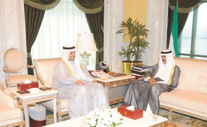 سمو ولي العهد الشيخ نواف الأحمد مستقبلا أنس الصالح﻿
