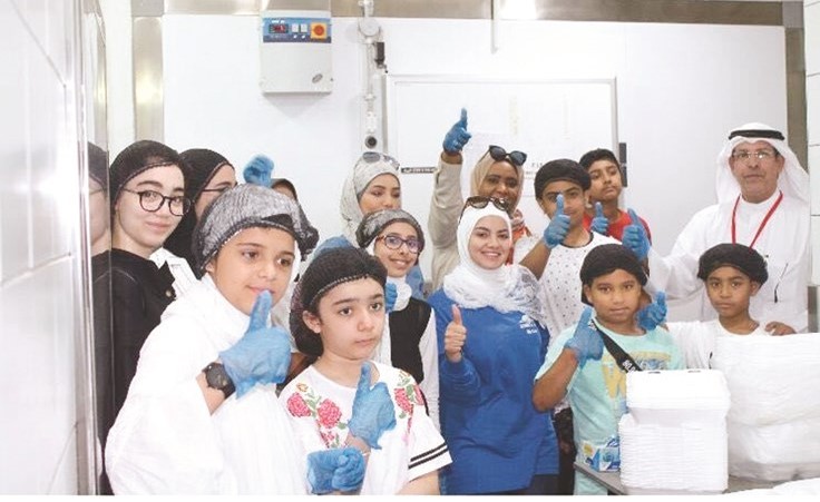 متطوعو رفد خلال المبادرة﻿