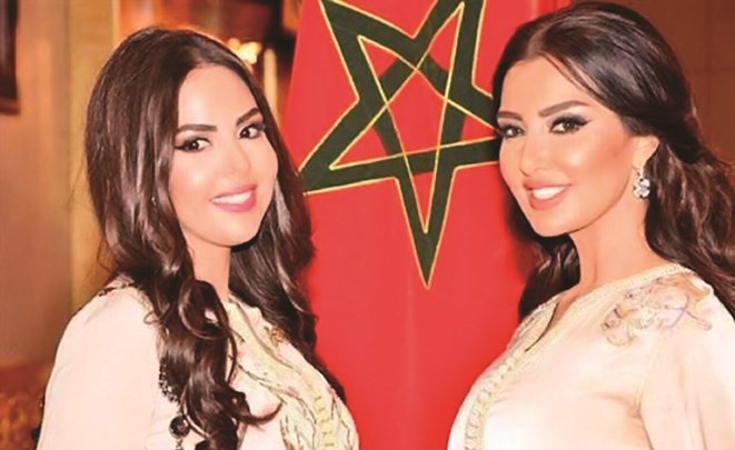 نينا مع شقيقتها ميساء مغربي﻿