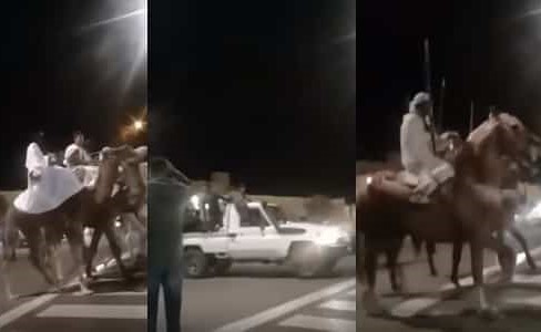 بالفيديو..  انفجار بندقية في موكب زفاف مغربي كاد يتحول لكارثة.. وهذا ماحدث للمارة