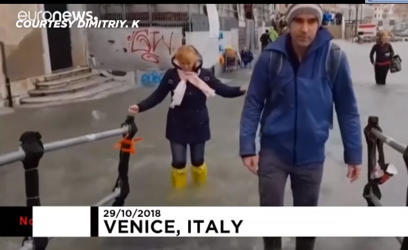 بالفيديو.. مدينة البندقية الإيطالية تحت الماء
