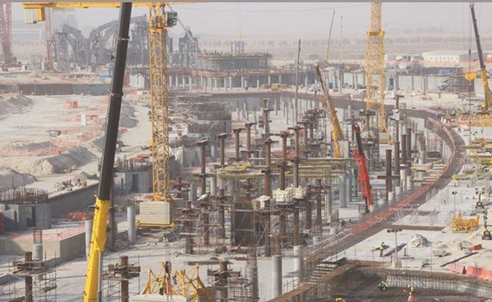 جانب من الأعمال المنفذة في مشروع مبنى الركاب الجديد (ll)	﻿