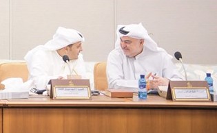 خليل الصالح وأحمد الفضل اثناء الاجتماع﻿