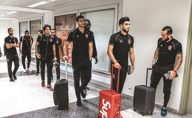 لاعبو الأهلي يستعدون للسفر إلى تونس غدا الثلاثاء﻿