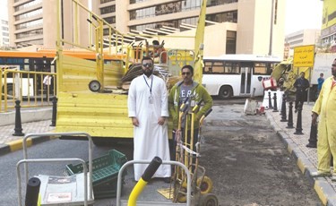 جانب من مصادرة العربات ﻿