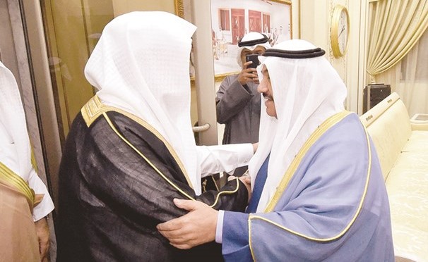 سمو الشيخ ناصر المحمد مستقبلا رئيس مجلس الشورى السعودي د.عبدالله آل الشيخ﻿