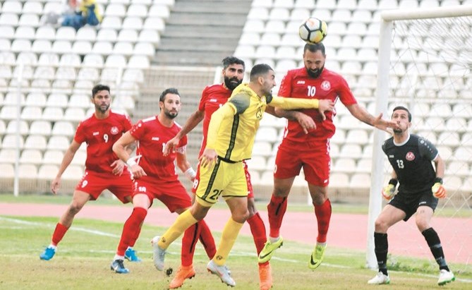جانب من مباراة العهد والإخاء الأهلي عاليه في صيدا﻿