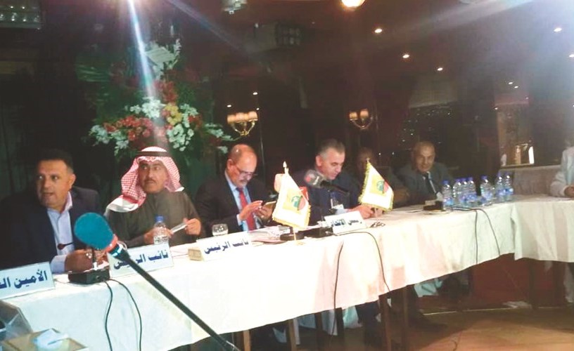جانب من اجتماع اتحاد الصحافيين العرب في دمشق ﻿